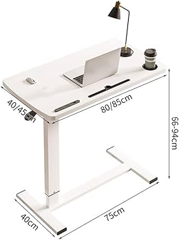 Amazon.co.jp: [dhiuebc] サイドテーブル 昇降式 ホワイト 80*40cm